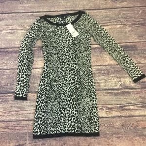 NWT Sz 8 French Connection Leopard Sweater Dress